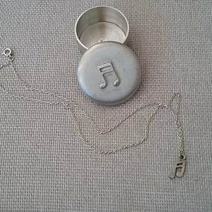 Pewter necklace in a pewter box